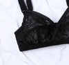 Nylon Cross Non Padded Lacy Bra