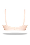 Half Cup Embroidered Mesh Wirefree Non-Padded Bra