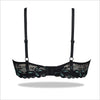 Green and Black Padded Mesh Imported Bra