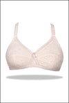 Nettle - Knitted Cotton Non-Padded Wirefree Bra with Lace Touch