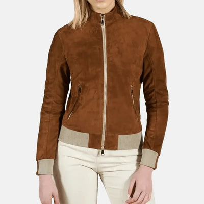 Altitude Leather Bomber Jacket for Women