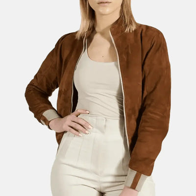 Altitude Leather Bomber Jacket for Women