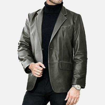 Anarchist Mens Leather Blazer