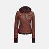 Apex Leather Bomber Jacket for Women