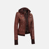 Apex Leather Bomber Jacket for Women