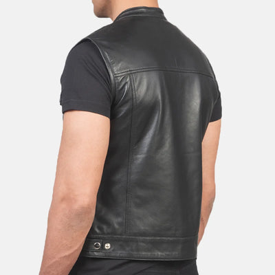 Backroad Rebel Leather Motorcycle Vest