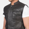 Backroad Rebel Leather Motorcycle Vest