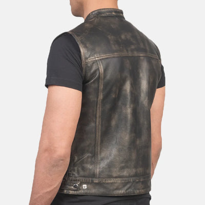 Backroad Rebel Leather Motorcycle Vest