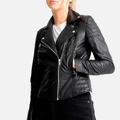 Blaze Leather Biker Jacket Women