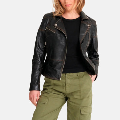 Blaze Leather Biker Jacket Women