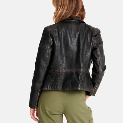 Blaze Leather Biker Jacket Women