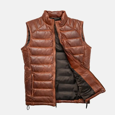 Cinder Cloak Mens Leather Motorcycle Vest