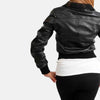 Cosmopolitan Leather Bomber Jacket for Women