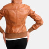 Cosmopolitan Leather Bomber Jacket for Women