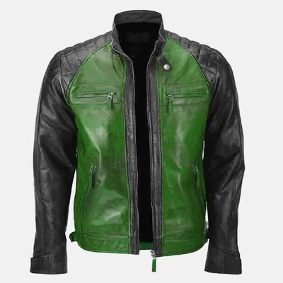 Wingardium Leather Motorcycle Jacket with Removeable Hood