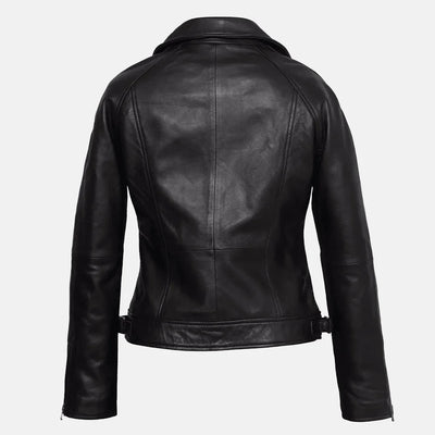 Dynamic Diva Leather Biker Jacket For Women