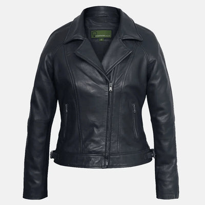 Dynamic Diva Leather Biker Jacket For Women