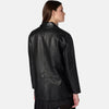 Eerie Glitz Genuine Leather Blazer Women