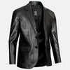 Elite Refined Men leather Blazer