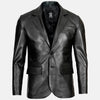 Elite Refined Men leather Blazer