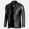 Elite Refined Men leather Blazer