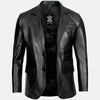 Elite Refined Men leather Blazer