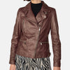 Elysian Ride Leather Moto Jacket Women