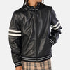 Enigma Leather Jacket  Leather Bomber Jacket