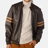 Enigma Leather Jacket  Leather Bomber Jacket