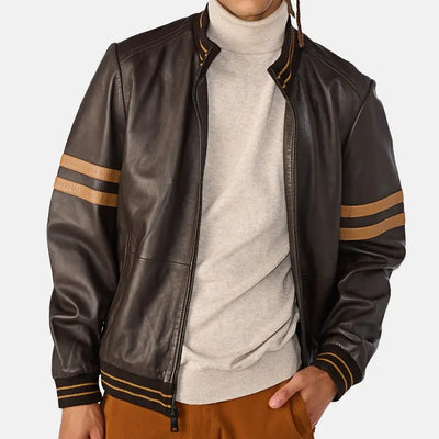 Enigma Leather JacketLeather Bomber Jacket