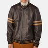 Enigma Leather Jacket  Leather Bomber Jacket