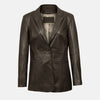 Fashion Flow Leather Blazer For Women