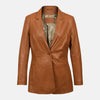 Fashion Flow Leather Blazer For Women