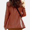 Fashion Flow Leather Blazer For Women