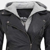 Flex Leather Bomber Jacket for Women