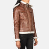 Glamora Leather Bomber Jacket for women