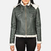 Glamora Leather Bomber Jacket for women