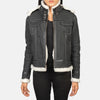 Glamora Leather Bomber Jacket for women