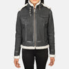 Glamora Leather Bomber Jacket for women