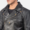 Grayson Mens Leather Biker Jacket