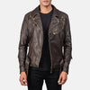 Grayson Mens Leather Biker Jacket