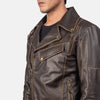 Grayson Mens Leather Biker Jacket