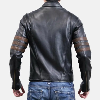 Griffin Brown Biker Leather Jackets For Men