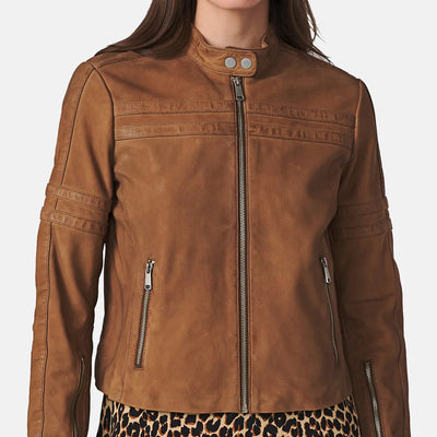 Grit and Grace Women's Leather Biker Jacket