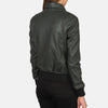 Ivy League Leather Bomber Jacket for Women