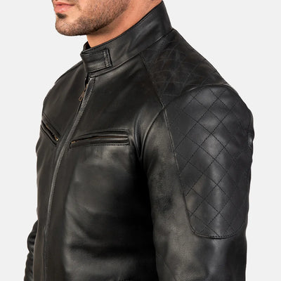 Jaxon Mens Leather Bomber Jacket