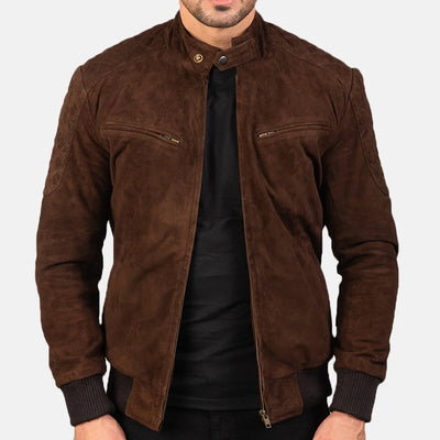 Jaxon Mens Leather Bomber Jacket