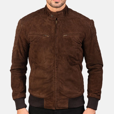 Jaxon Mens Leather Bomber Jacket