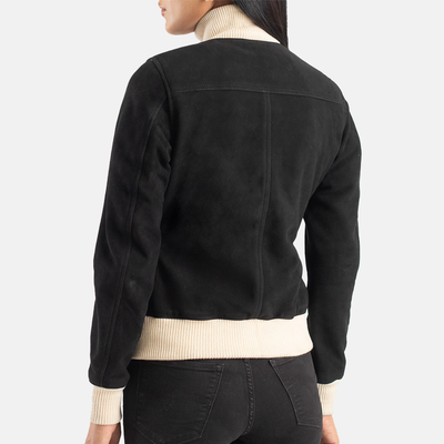 Lena Leather Bomber Jacket for Women