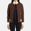 Lena Leather Bomber Jacket for Women